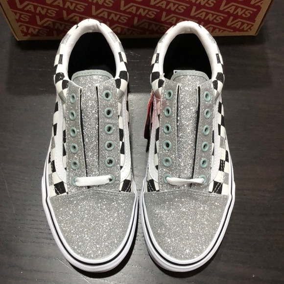 glitter checkerboard old skool